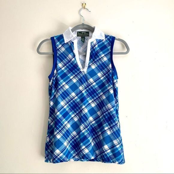 Vintage Ralph Lauren Sport • Polo Plaid Tank Top - Picture 1 of 7